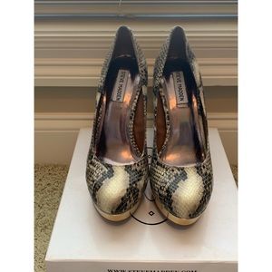 Steve Madden Natural Snake Print Pump